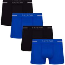 Kit 4 Cueca Box Boxer Microfibra Selene Masculina Original