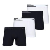 Kit 4 Cueca Box Microfibra Lupo Sem Costura Masculina