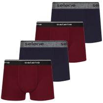 Kit 4 Cueca Boxer Box Selene Infantil Kids Algodão Original