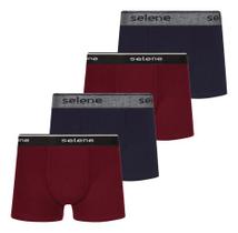 Kit 4 Cueca Boxer Box Selene Infantil Kids Algodão Original