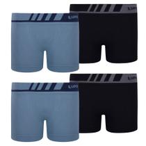 Kit 4 Cueca Boxer Infantil Box Microfibra Sem Costura Lupo