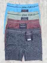 KIT 4 Cueca Boxer Zee Rucci Sem Costura Poliamida Textura Cor:Azul/Verde/Bordo/CinzaTamanho:G