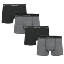 Kit 4 Cuecas Adulto Boxer Selene Box Algodão Cotton Masculina