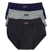 Kit 4 cuecas adulto slip tradicional com abertura click 120