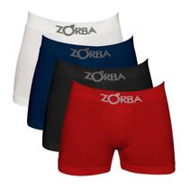 Kit 4 Cuecas Box Boxer Zorba Algodão Sem Costura 781 Sortida