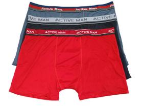 Kit 4 cuecas boxer adulto plus size em microfibra atacado Kit 4 cuecas boxer adulto plus size em microfibra atacado