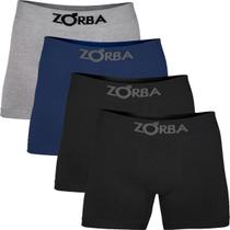Kit 4 Cuecas Boxer Algodão Confortável Sem Costura Zorba Original