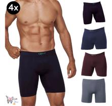 Kit 4 Cuecas Boxer Demillus Zeus Esportiva S/ Costura