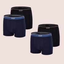 Kit 4 Cuecas Boxer Em Algodão Costura Fina Trifil