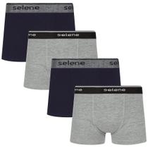 Kit 4 Cuecas Boxer Infantil Criança Box Algodão Selene