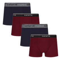 Kit 4 Cuecas Boxer Infantil Criança Box Algodão Selene Kit 4 Cuecas Boxer Infantil Criança Box Algodão Selene