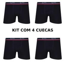 Kit 4 Cuecas Boxer Lupo Algodão Masculina Cotton Original