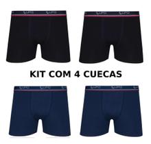 Kit 4 Cuecas Boxer Lupo Algodão Masculina Cotton Original - Lavi Baby Store