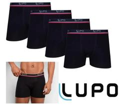 Kit 4 Cuecas Boxer Lupo Em Algodão Masculina Cotton Original