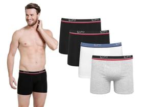 Kit 4 Cuecas Boxer Lupo Em Algodão Masculina Cotton Original