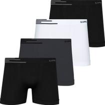Kit 4 Cuecas Boxer Lupo Poliamida Masculina Cueca Box Adulto Sem Costura Original Kit 4 Cuecas Boxer Lupo Poliamida Masculina Cueca Box Adulto Sem Costura Original