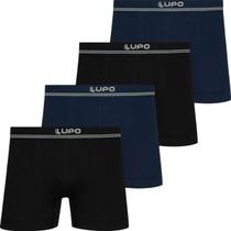 Kit 4 Cuecas Boxer Lupo Poliamida Masculina Cueca Box Adulto Sem Costura Original