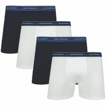 Kit 4 - Cuecas Boxer Masculina Algodão com Elastano Lupo Adulta Confortável