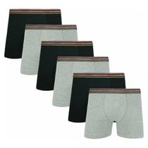 Kit 4 - Cuecas Boxer Masculina Algodão com Elastano Lupo Adulta Confortável