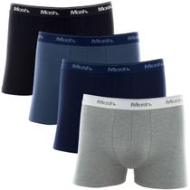 Kit 4 Cuecas Boxer Masculina Plus Size Mash Algodao Conforto Para Uso Diario