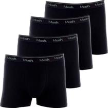 Kit 4 Cuecas Boxer Mash Algodão Box Confortável Cueca Masculina Cós Elástico Original