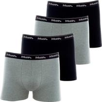 Kit 4 Cuecas Boxer Mash Algodão Box Confortável Cueca Masculina Cós Elástico Original