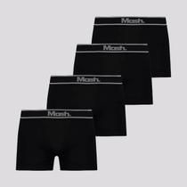 Kit 4 Cuecas Boxer Mash Sem Costura Preta Kit 4 Cuecas Boxer Mash Sem Costura Preta