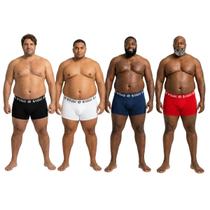 Kit 4 Cuecas Boxer Plus Size Microfibra Masculinas Baruuc Kit 4 Cuecas Boxer Plus Size Microfibra Masculinas Baruuc
