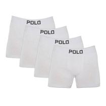 Kit 4 Cuecas Boxer Polo 781 Algodão Branco Kit 4 Cuecas Boxer Polo 781 Algodão Branco