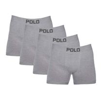 Kit 4 Cuecas Boxer Polo 781 Algodão Cinza Kit 4 Cuecas Boxer Polo 781 Algodão Cinza