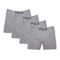 Kit 4 Cuecas Boxer Polo 781 Algodão Cinza