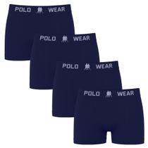 Kit 4 Cuecas Boxer Polo Wear Basic Infantil