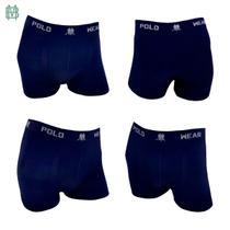 Kit 4 Cuecas Boxer Polo Wear Masculina Microfibra - Azul Marinho Kit 4 Cuecas Boxer Polo Wear Masculina Microfibra - Azul Marinho