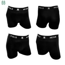 Kit 4 Cuecas Boxer Polo Wear Masculina Microfibra - Preto Kit 4 Cuecas Boxer Polo Wear Masculina Microfibra - Preto
