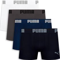 Kit 4 Cuecas Boxer Puma Masculina Oficial Microfibra Sem Costura Confortável Adulto Original Kit 4 Cuecas Boxer Puma Masculina Oficial Microfibra Sem Costura Confortável Adulto Original
