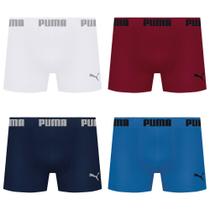 Kit 4 Cuecas Boxer Puma Sem Costura Masculina