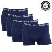 Kit 4 Cuecas Boxer Sem Costura azul Confortável Reebok