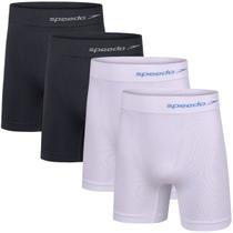 Kit 4 Cuecas Boxer Speedo Masculina Sem Costura Cos Alto E Poliamida Confortavel