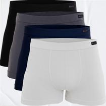 Kit 4 Cuecas Boxer Zhamaro Algodão Respirável Confortável Masculina Premium Macia Original Adulto