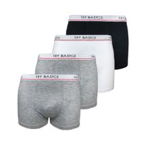Kit 4 Cuecas Boxers Infantil Box Algodão Cotton Conforto