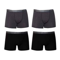 Kit 4 Cuecas Lupo 533 Boxer Masculina Algodão Anatômica Elastano Confortável Durável Homem