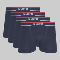 Kit 4 Cuecas Lupo Boxer Fio Texturizado a Ar 00733