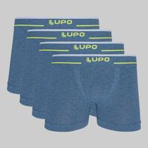Kit 4 Cuecas Lupo Boxer Fio Texturizado a Ar 00733