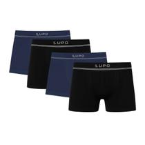 Kit 4 Cuecas Lupo Boxer Microfibra Sem Costura Original Box Atacado Sem Atrito Esporte Anatômica