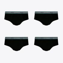 Kit 4 Cuecas Lupo Slip Algodão C. Elastano Plus Size 00554