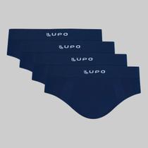 Kit 4 Cuecas Lupo Slip Micromodal Sem Costura 00681