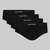 Kit 4 Cuecas Lupo Slip Micromodal Sem Costura 00681