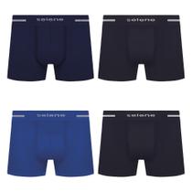 Kit 4 Cuecas Selene Boxer Sem Costura Masculina