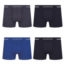 Kit 4 Cuecas Selene Boxer Sem Costura Masculina