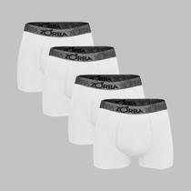 Kit 4 Cuecas Zorba Boxer com Suporte Anatômico 667 Branco - M